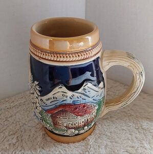 🌺 Vintage Ruhpolding (Germany) Mini Beer Mug/Stein with Scenic 3D Design